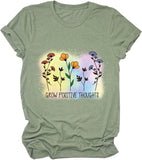 Women Grow Positive Thoughts T-Shirt