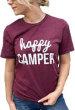 T-shirt Happy Camper pour femme