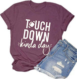 Women Touchdown Season Football T-Shirt Game Day Football Shirt