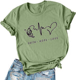 T-Shirt femme foi espoir amour T-Shirt chrétien