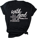 Frauen mit Gott, alle Dinge sind möglich T-Shirt
