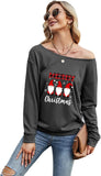 Chemise de joyeux noël pour femmes, chemisier graphique de Gnomes de noël à la mode