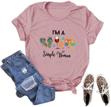 Frauen Ich bin eine einfache Frau T-Shirt Campers Life Shirt