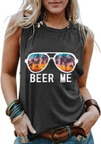 Damen Tank Top mit Aufschrift „Beer Me“ und „Beer Me“ im Vintage-Stil