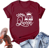 T-shirt Camp Queen pour femme, chemise de camping
