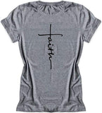 Women Cross Faith Blessed Jesus T-Shirt Christian Shirt