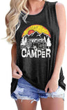 Damen T-Shirt mit Aufdruck „Happy Camper“