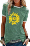 Damen T-Shirt mit Sonnenblumen-Grafik, Sommershirt