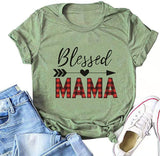 Femme Blessed Mama T-Shirt Maman Chemise