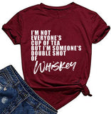 T-shirt pour femmes, je ne suis pas la tasse de thé et de whisky de tout le monde