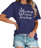 Women Grow Through What You Go Through Shirt Plant Lady T-Shirt