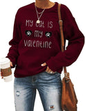 My Cat Is My Valentine Sweatshirt Women Valentines Day Gift Sweater