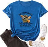 T-Shirt femme génisse, pas mon pâturage, pas mes conneries, chemise drôle