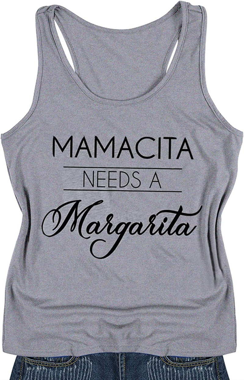 Women Slim Fit Mamacita Needs A Margarita Tank Top