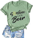 Women Sunshine and Beer T-Shirt Sunshine Shirt