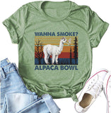 Frauen wollen rauchen Alpaka Schale T-Shirt Vintage Alpaka Schale Grafik Shirt