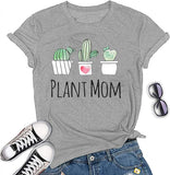 Women Plant Mom T-Shirt Plant Graphic Shirt