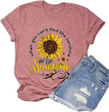 Wenn Sie den Sonnenschein nicht finden können, seien Sie der Sonnenschein T-Shirt Frauen Grafik Shirt Sonnenblumen Shirt