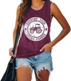 Frauen unterstützen Ihren lokalen Landwirt Tank lustige Bauernhof Shirt