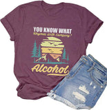 You Know What Rhymes with Camping Alcohol T-Shirt for Women