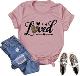 Damen T-Shirt mit Aufdruck „Liebe ist das Beste“