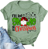 Damen T-Shirt mit Aufschrift „Ich werde zu Weihnachten ein Gnom sein“