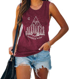 Women Wander More Shirt Adventure Outdoor Camping Graphic Tank Tops