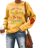Women Long Sleeve with Heart Print Don't Piss Off Old People Sweatshirt Vintage Sweater