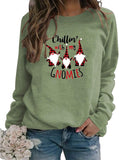 Women Long Sleeve Chillin with My Gnomies Christmas Sweater Christmas Shirt
