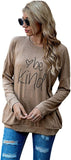 Be Kind Heart Gift Shirt Women Long Sleeve Kindness Fashion Blouse with Pockets