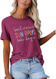 Femmes bateau vagues rayons de soleil lac jours mode T-Shirt rayons de soleil chemise