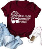 Damen Momlife T-Shirt mit Aufschrift „Ich bin nicht betrunken, ich gebe Snacks raus und schreie den Arsch“