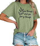 Women Grow Through What You Go Through Shirt Plant Lady T-Shirt