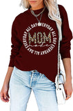 Mom Mode Shirt for Women All Day Everyday Mom Mode Long Sleeve Sweatshirt