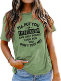 Funny Mom Shirts for Women I'll Put You in The Trunk Don?t Test Me Graphic Tees