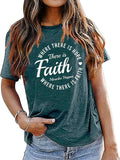 Women Faith Tee Shirt Where There is Hope There is Faith T-Shirt Hope Faith Miracles Shirt