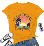 T-Shirt mit Aufdruck „Salt Water Heal Everything“ für Damen