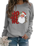 Women Vintage Santa Sweatshirt Ho Ho Ho Merry Christmas Shirt