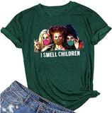 Women Hocus Pocus T-Shirt I Smell Children Shirt Funny Halloween Shirt