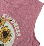 Inspire Kindness Sonnenblumen T-Shirt für Frauen Be Kind Shirt