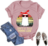 T-Shirt femme, elle est une mauvaise maman, lama, chemise lama mignonne