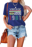 T-Shirt Vintage pour femmes, édition limitée, cadeau d'anniversaire, 1981