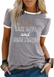 Women Lake Days and Boat Waves T-Shirt