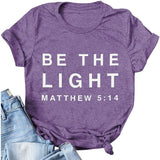 Women Be The Light Matthew 5:14 T-Shirt