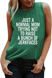 Femmes juste une maman normale essayant de ne pas élever un tas de Jerkfaces T-Shirt drôle maman chemise graphique