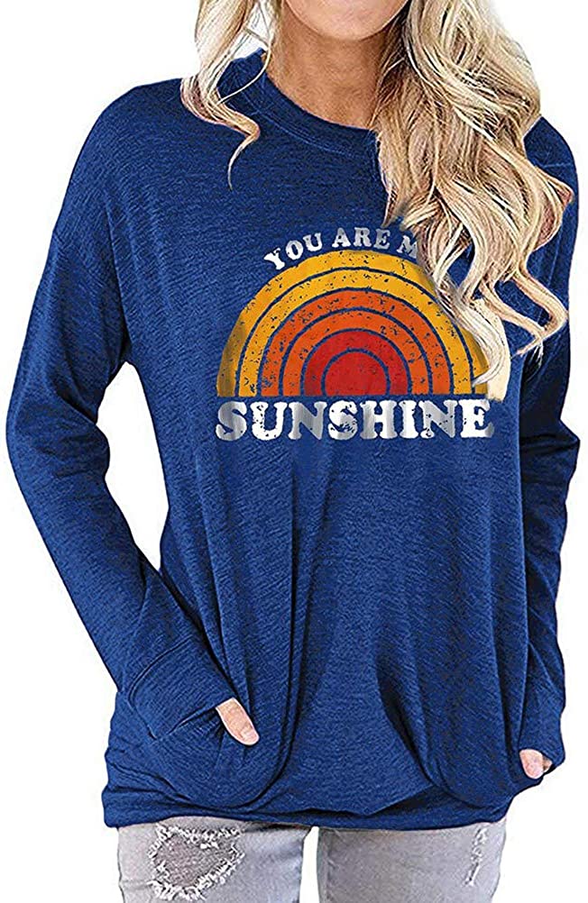 Damen You are My Sunshine Bluse mit Taschen