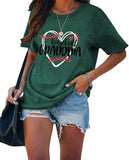 T-Shirt de grand-mère de basket-ball pour femmes, chemise Love Heart