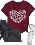T-shirts de Saint-Valentin pour femmes, chemise graphique Love Heart