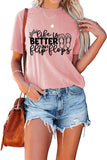 Damen T-Shirt mit Aufschrift „Life is Better in Flip Flops“, für den Sommer, Ozean, Urlaub