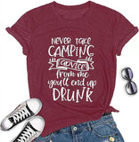Never Take Camping Advice from Me T-Shirt for Women Funny Camping Shirt